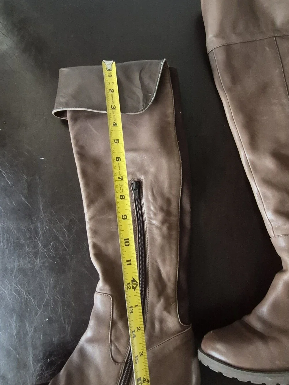 BP Nordstrom Holgate Brown Leather Over The Knee Fold Over Boots EUC Size 7